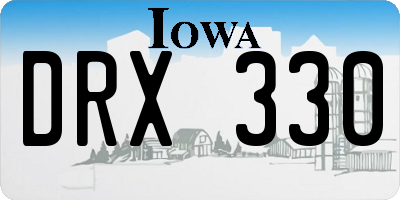 IA license plate DRX330