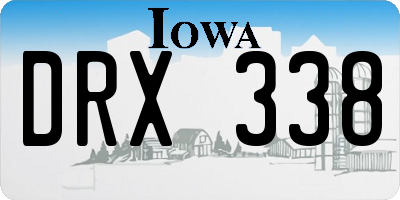 IA license plate DRX338