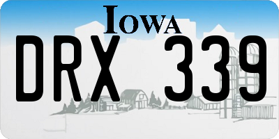 IA license plate DRX339