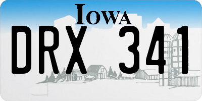 IA license plate DRX341