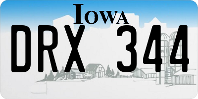 IA license plate DRX344