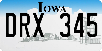 IA license plate DRX345