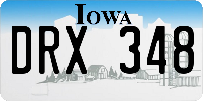 IA license plate DRX348