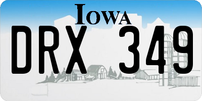 IA license plate DRX349