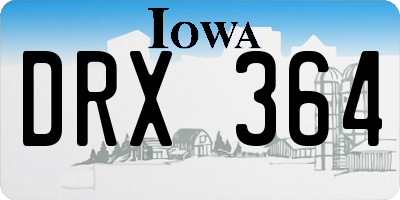 IA license plate DRX364