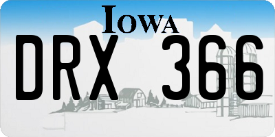 IA license plate DRX366