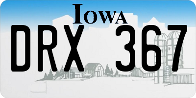 IA license plate DRX367