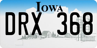IA license plate DRX368