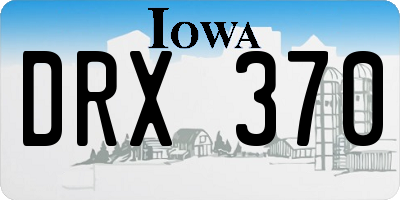 IA license plate DRX370