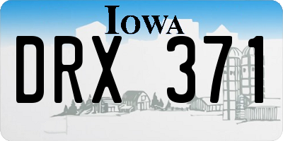 IA license plate DRX371