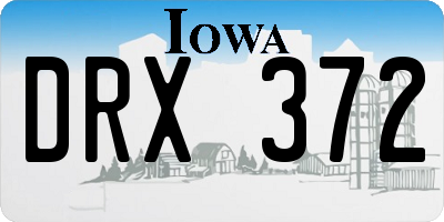 IA license plate DRX372