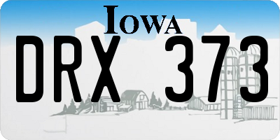 IA license plate DRX373