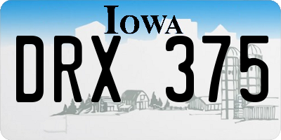 IA license plate DRX375