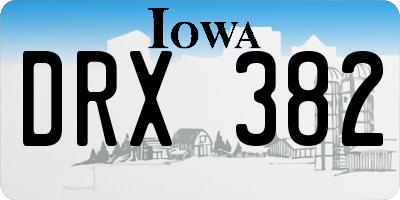 IA license plate DRX382