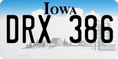 IA license plate DRX386