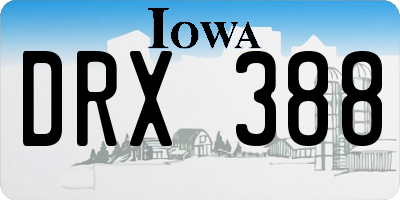 IA license plate DRX388