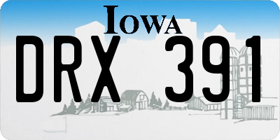IA license plate DRX391