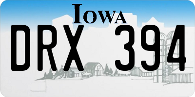 IA license plate DRX394