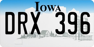 IA license plate DRX396