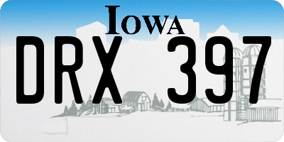IA license plate DRX397