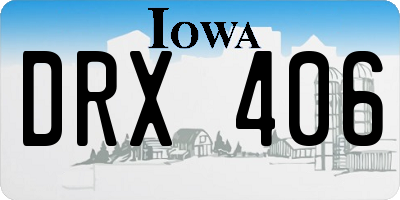 IA license plate DRX406
