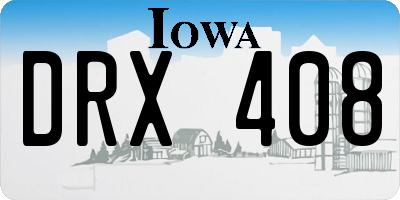 IA license plate DRX408