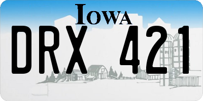 IA license plate DRX421