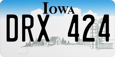 IA license plate DRX424