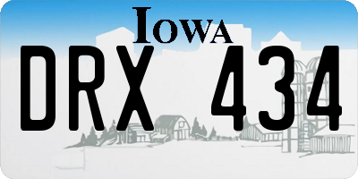 IA license plate DRX434