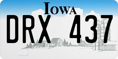 IA license plate DRX437