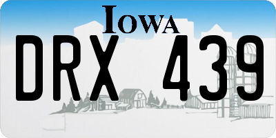 IA license plate DRX439