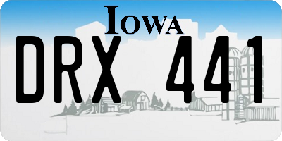 IA license plate DRX441