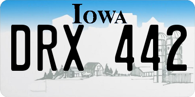 IA license plate DRX442