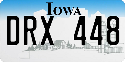 IA license plate DRX448