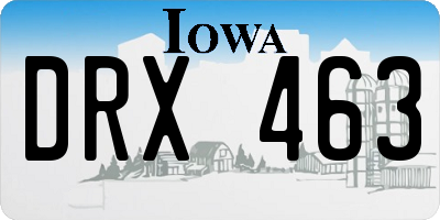 IA license plate DRX463