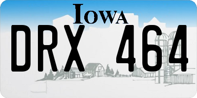 IA license plate DRX464