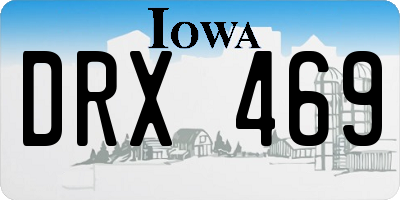 IA license plate DRX469