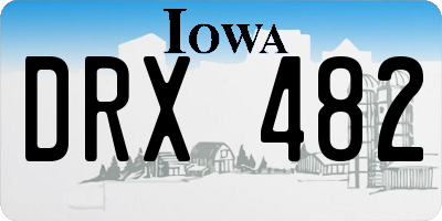 IA license plate DRX482
