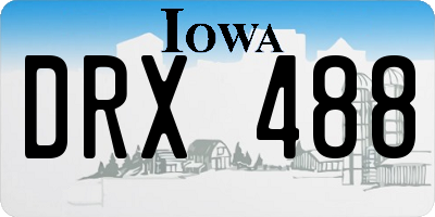 IA license plate DRX488
