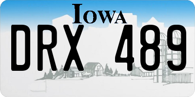 IA license plate DRX489