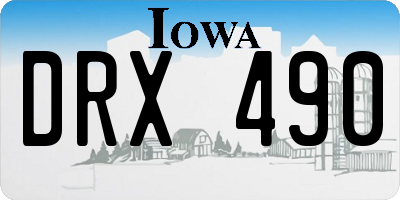 IA license plate DRX490
