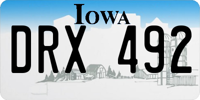 IA license plate DRX492