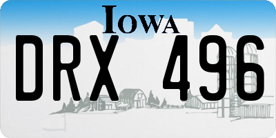 IA license plate DRX496