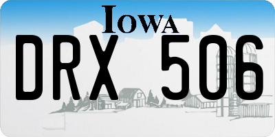 IA license plate DRX506