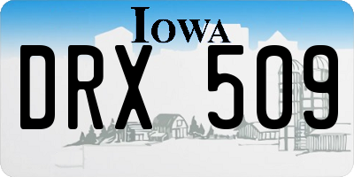 IA license plate DRX509