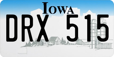 IA license plate DRX515
