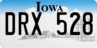 IA license plate DRX528