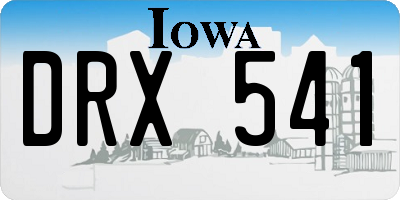 IA license plate DRX541