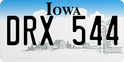 IA license plate DRX544
