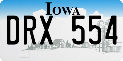 IA license plate DRX554